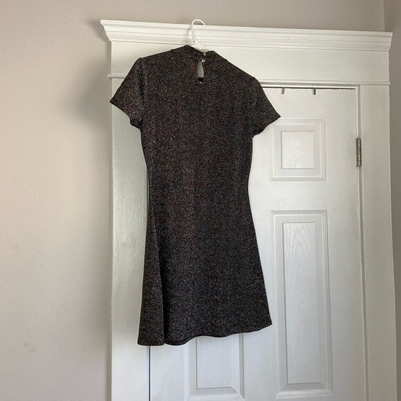 mini dress wedding sequin 90s shimmer Sparkly party size medium mock neck y2k - Picture 4 of 4